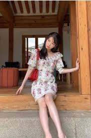 Leading lady iu looked the best imo, adorable in a casual dress with vest combo and combat boots, perfect iu's outfit makes her legs look short. Hotel Del Luna Iu Outfit Ruffled Flower Dress Fashion Dresses Outfits