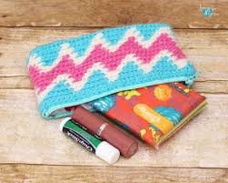 Zig Zag Zipper Bag A Tapestry Crochet Pattern Loops Love