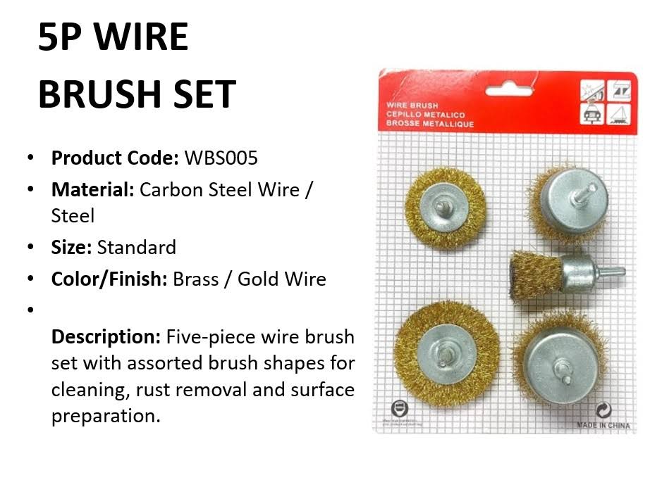 5 PCS WIRE BRUSH SET product image