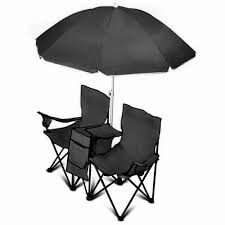 Walmart oversized lawn chair chair for bedroom walmart maribo intelligentsolutions co. Goteam Portable Double Folding Chair W Removable Umbrella Cooler Bag And Carry Case Black Viajes