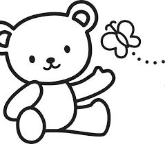 Watercolor drawing of blue teddy bear isolated on white. Drawing Cute Teddy Bear Cartoon Novocom Top