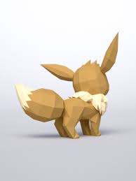 3d Papercraft Eevee Diy Templates Including Colored Etsy In 2020 Diy Templates Paper Crafts Diy Kits