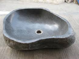 bathroom river natural stone wash oval