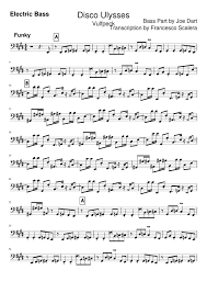 Disco Ulysses Electric Bass Sheet Music For Bass Download