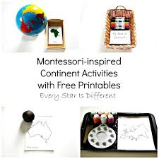 One of the aspects of montessori i found so appealing, when first introduced, was the concept of presenting the big picture first, and then slowly progressing to the present. Montessori Inspired Continent Activities With Free Printables Every Star Is Different