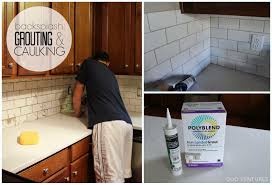 grouting & caulking subway tile backsplash
