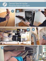 spulmaschine lauft aus den ablaufschlauch der spulmaschine wechseln anleitung diybook at spulmaschine schlauch reparatur