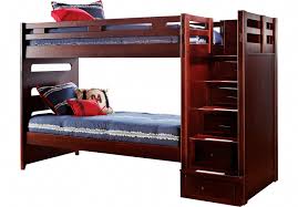 Picture Of Ivy League Cherry Twin Step Bunk Bed From Beds Furniture Coolpicstotry Bunk Bed Steps Bedroom Furniture Stores Bunk Beds