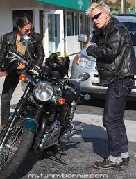 Billy Idol Rides A Bonnie Black Bike Bike Motorcycle