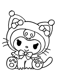 kuromi coloring page