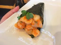 Spicy Scallop Hand Roll Sushi Food Foodporn Japanese Japan Dinner Sashimi Yummy Foodie Lunch Yum Sushi Spicy Foods With Gluten