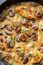 Skillet Chicken And Mushroom Wine Sauce Recipe Chicken Dishes Recipes Chicken Recipes Recipes