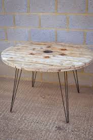 Cable Reel Dining Table With Hairpin Legs Dining Table Coffee Table Wood Round Wood Coffee Table