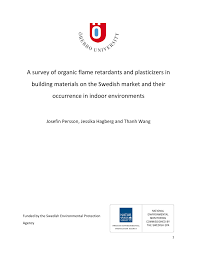 Pdf A Survey Of Organic Flame Retardants And Plasticizers