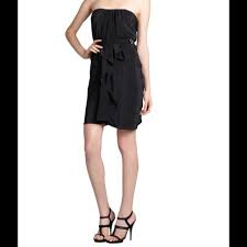 Cute Bcbgmaxazria Strapless Black Cocktail Dress L Nwt Black Cocktail Dress Dresses Mid Dresses
