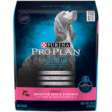 Purina Pro Plan Sensitive Stomach Dry Dog Food Focus Sensitive Skin Stomach Salmon Rice Formula 30 Lb Bag
