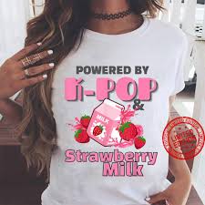 Fresh strawberry milk (생딸기우유) is an incredibly popular drink in korea that is made with 100% real ingredients, to bring out the natural flavors of strawberries as opposed to using any artificial flavorings. Kawaii Strawberry Milkshake Carton Korean Powered By Kpop Shirt