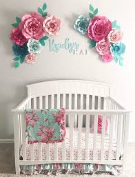 Wall Flower Arrangement Baby Shower Flowers Large Paper Etsy Baby Girl Room Floral Nursery Paper Flowers