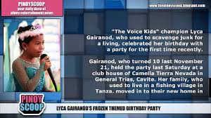 Karen davila youtube / lyca gairanod instagram. Lyca Gairanod S Frozen Themed Birthday Party Video Dailymotion