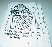 You can print out the following free coloring pages right now. Mini Book The Story Of Creation