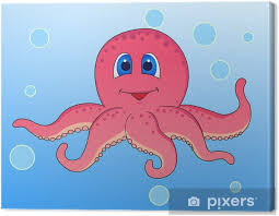 Get the emotional support you deserve during tough emotion reversible octopus™. Octopus Cartoon Canvas Print Pixers We Live To Change
