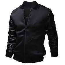 Cool College Baseball Jacket Men Fashion Design Black Pu Leather Sleeve Mens Slim Fit Varsity Jacket Veste Homme Xxl Jackets Men Fashion Baseball Jacket Men Leather Jacket Men
