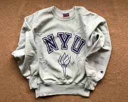 New York University Nyu Sweatshirt Reverse Weave By Etsy Sweatshirts Nyu Sweatshirt Champion Sweatshirt
