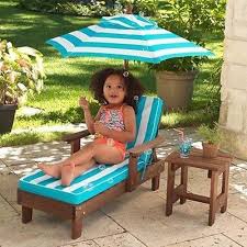 Kidkraft Childrens Chaise Lounge Umbrella Side Table Set Brand New In Box Kids Outdoor Furniture Pool Lounge Chairs Outdoor Patio Decor