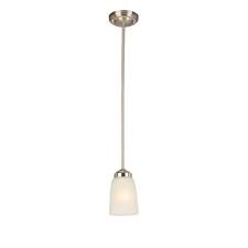 From chandeliers to modern pendant lighting, you can easily find pendant lights online at australian lighting that express your style and complement your home decor. Commercial Electric 1 Light Brushed Nickel Mini Pendant With Frosted White Glass Lamps Lighting Ceiling Fans Ceiling Fixture