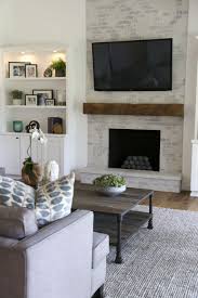 With the right tools, you can achieve that sought after farmhouse feel complete with shiplap and whitewashed brick! Modern Farmhouse Brick Fireplace Ideas Novocom Top