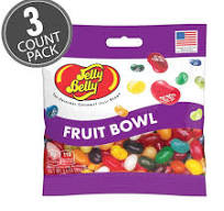 Fruit Bowl Jelly Beans 3.5 oz Grab & Go® Bag - 3 Pack