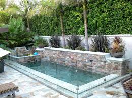 Glass Fence Small Inground Pool Small Outdoor Patios Small Backyard Pools
