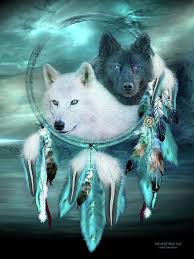 Beautiful Black And White Wolf Pictures Carol Cavalaris Mixed Media Dream Catcher White Wolf Black Wolf By Carol Cavalaris Beautiful Wolves Native American Wolf Black Wolf