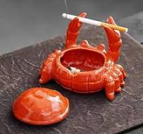 Amazon.com: Crab Ashtray with Lid, Ceramic Windproof ...