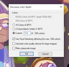Precisely Decrease Color Depth