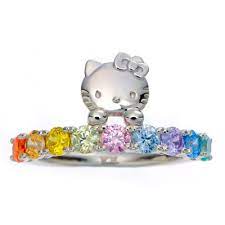 ハローキティ hello kitty レインボーリング 指輪 enlightened swarovski elements エンライテンド スワロフスキー エレメンツ キティちゃん アクセサリー smtb m 楽ギフ 包装選択 レビューｃｐ対象 マラソン20120 アクセサリー キティ ハロー