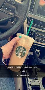 Starbucks Iced White Chocolate Mocha W No Whip Caramel Drizzle 10 10 Best Iced Coffee Starbucks Drinks Diy Starbucks Coffee Drinks Starbucks Drinks Recipes