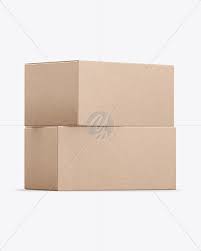 Two Kraft Boxes Mockup In Box Mockups On Yellow Images Object Mockups