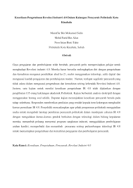 203 likes · 1 talking about this. Pdf Kesediaan Pengetahuan Revolusi Industri 4 0 Dalam Kalangan Pensyarah Politeknik Kota