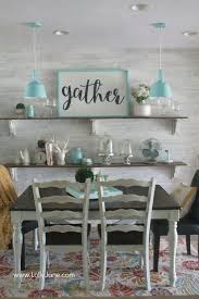 A storage bench that opens up with a deep compartment can be a stylish option for those who don't want bulky dining room storage furniture in the dining space. Farmhouse Dining Room