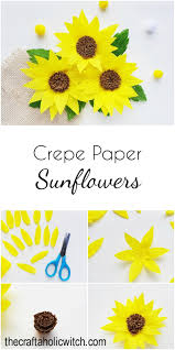 Daisy template printable sunflower petal attractive pattern flower lower. Diy Crepe Paper Sunflower Easy 10 Steps Free Template
