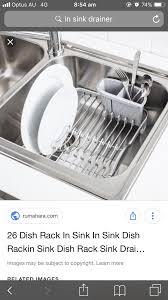 Double Sink On Island With In Sink Drainer Drying Rack Double Kitchen Sink Kitchen Island With Sink Sink Dish Drainer