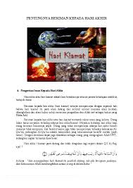 Beriman kepada hari akhir adalah meyakini bahwa hari kiamat atau akhir zaman pasti akan terjadi. Doc Pentingnya Beriman Kepada Hari Akhir Autria Juniarti Academia Edu