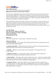 resume skills examples best template