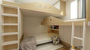 2020年空間設計大獎 香港50呎睡房點樣設計 慳位設計上下床榻榻米組合床櫃碌架床傢俬設計訂做地台床子母床床頭櫃新公屋居屋私樓家俱訂造高架床工 furniture home home decor