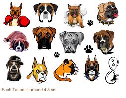 Maybe you would like to learn more about one of these? Amazon Com Boxer Dog Collection Boxer Dog Temporary Tattoos Beauty
