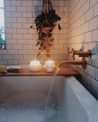 Love The Candles On The Little Bath Tub Table And The Hanging Wall Plant Cozy House My Dream Home Sweet Home