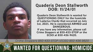UPDATE: Quaderis Deon Stallworth has been located and is no longer wanted  for questioning. WANTED for QUESTIONING ONLY: Quaderis Deon Stallworth  (DOB: 11/24/01) Quaderis Deon Stallworth is wanted for QUESTIONING ONLY for