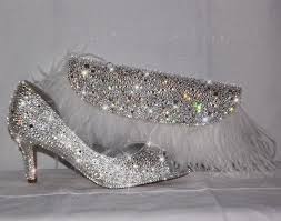 This Dazzling Clutch And Flashy Pumps Are Sure To Make Jaws Drop The Sparkling Duo Contains More Than Bridal Shoes Low Heel Silver Wedding Shoes Bridal Shoes