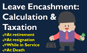 leave encashment calculation taxation